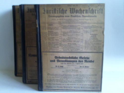 Deutscher Anwaltverein (Hrsg.) - Juristische Wochenschrift. Sechsundfnfzigster Jahrgang. 3 Bnde