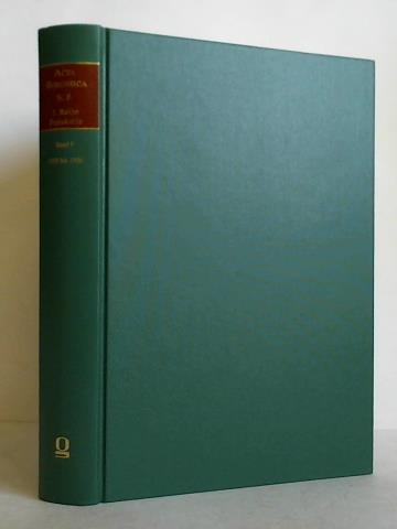 Acta Borussica, Neue Folge, 1. Reihe: Protokolle des Preußischen Staatsministeriums 1817-1934/38, Band 9: 23. Oktober 1900 bis 13. Juli 1909
