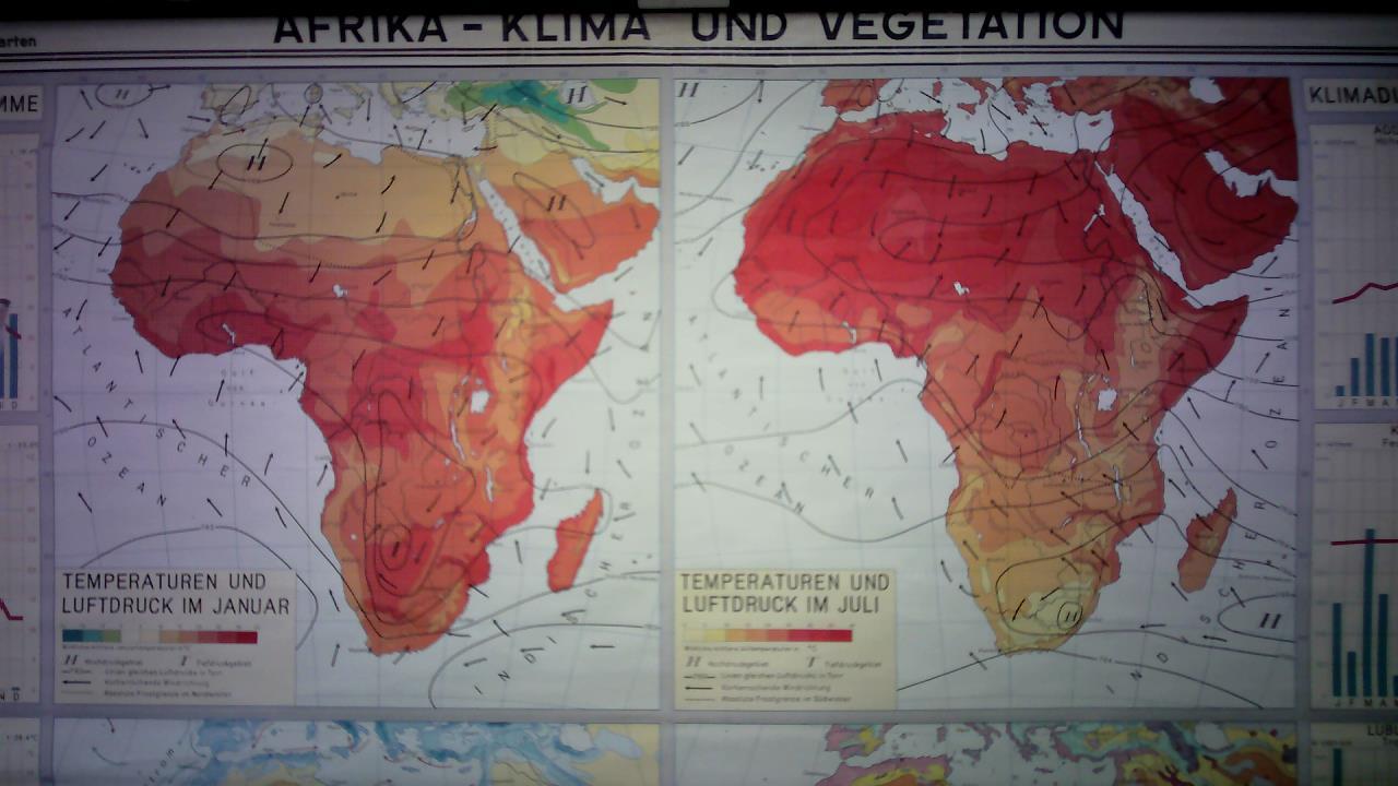 (Lernmitteltafel) - Westermann-Schulwandkarten - Afrika - Klima und Vegetation, Mastab 1:12.000.000
