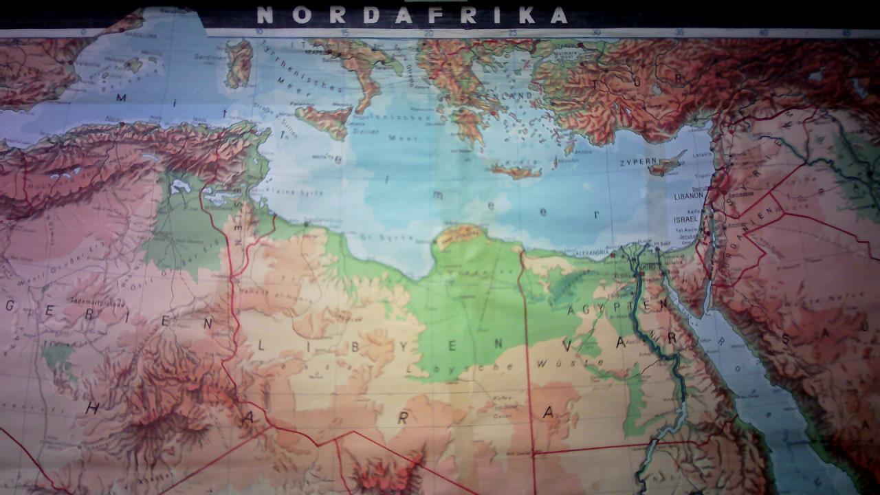 (Lernmitteltafel) - Nordafrika, Mastab 1:3.000.000
