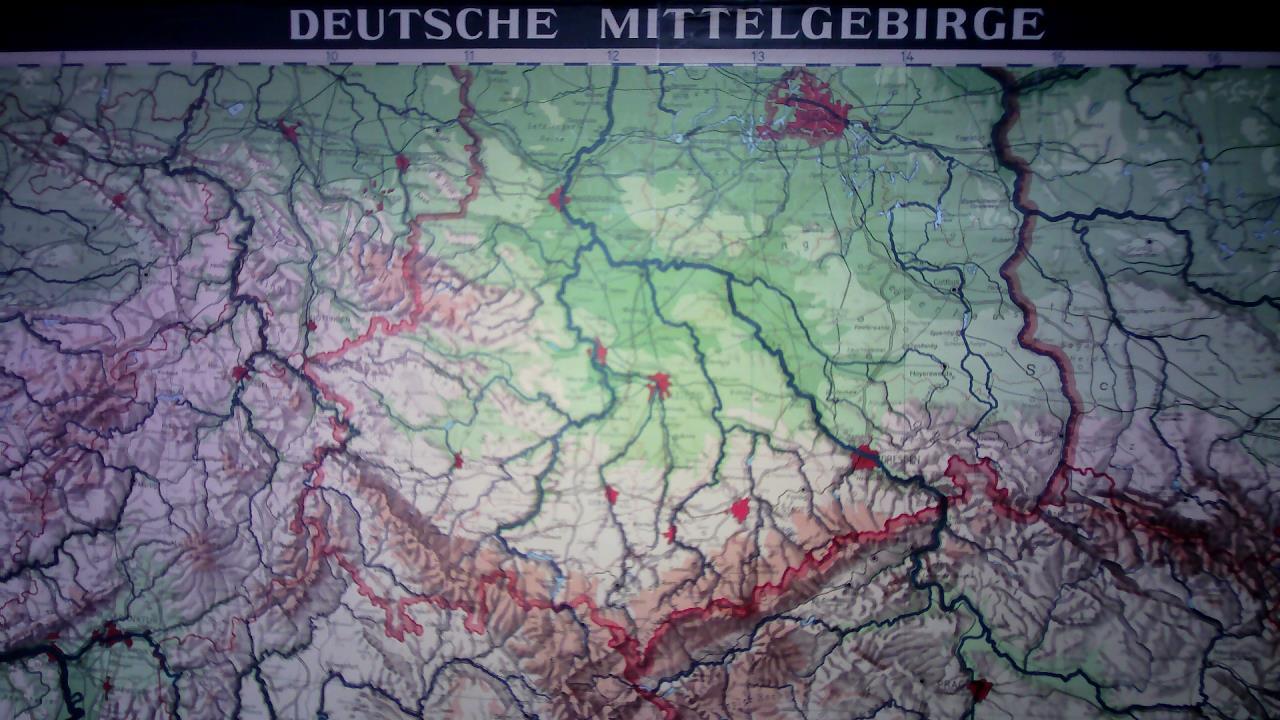 (Lernmitteltafel) - Haack/Painke - Deutsche Mittelgebirge, Mastab 1:450.000