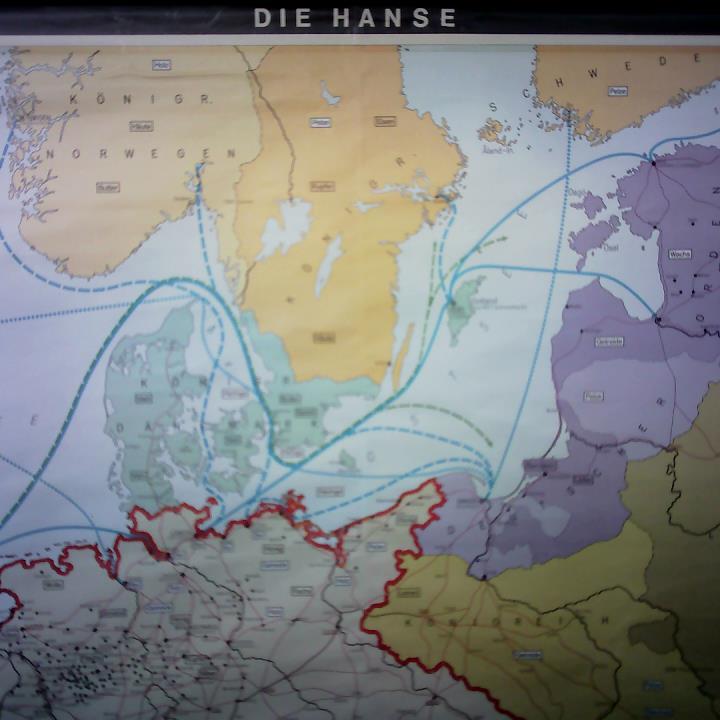 (Lernmitteltafel) - Hilgemann, W. u. W. - Die Hanse, Mastab 1:1.200.000