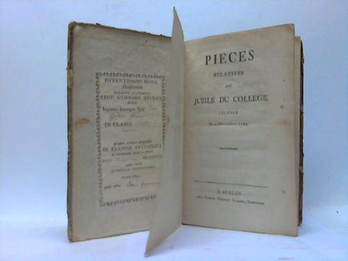 Erman, Jean-Pierre - Pieces Rlatives au Jubil du College clbre le 1. Dcembre 1789. 2 Bnde in einem
