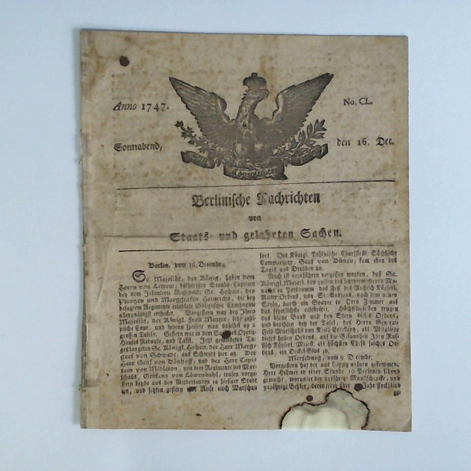No. CL, Sonnabend, den 16. Dec. 1747
