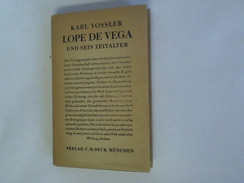 Vossler, Karl - Lope de vega und sein Zeitalter