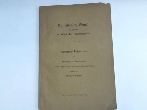 Strecker, Reinhard - Der sthetische Genu auf Grund der sthetischen Apperzeption