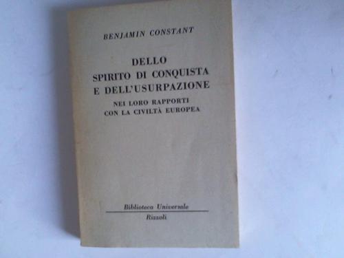 Constant, Benjamin - Dello spirito di conquista e dell' usurpazione, Nei loro rapporti con la civilta europea