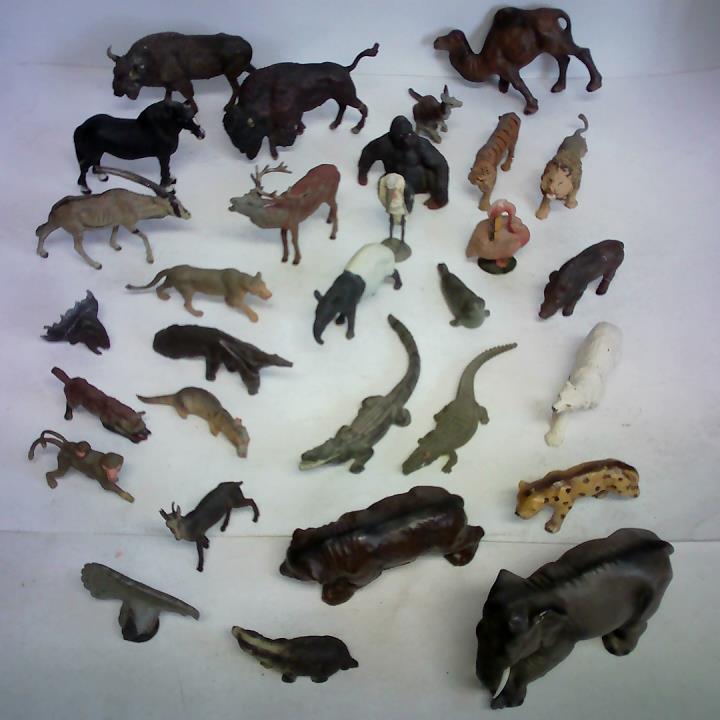 (Tier Massefiguren) - Sammlung von 30 Stck, meist mit Germany oder Lineol geprgt, teils ohne Angaben