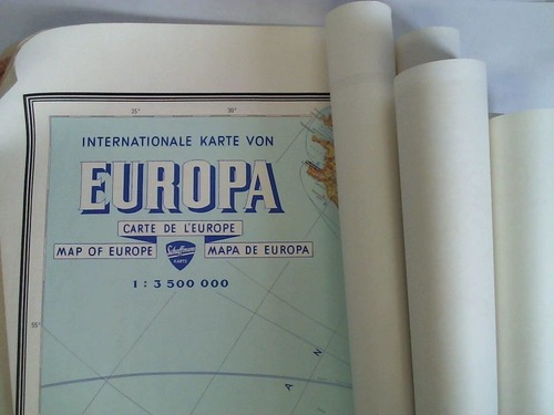 (Europa-Karte) - Internationale Karte von Europa in 4 Teilen