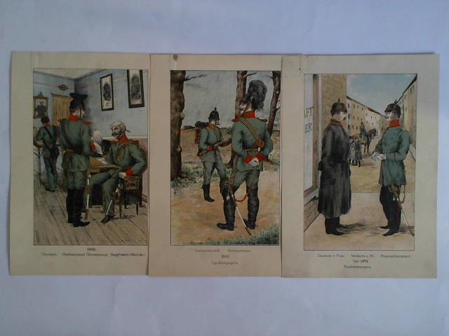 (Kniglich Bayerische Gendarmerie) - 3 colorierte Tafeln