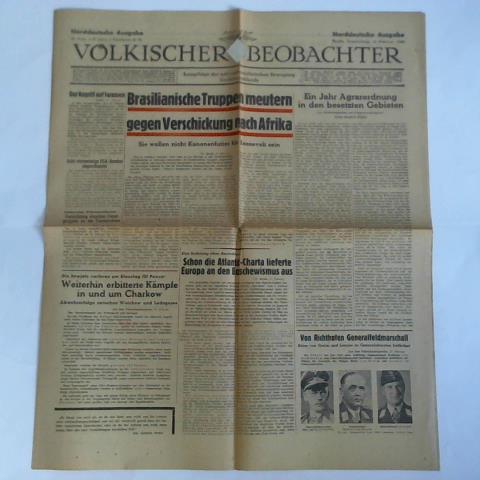 Vlkischer Beobachter - Norddeutsche Ausgabe - Kampfblatt der nationalsozialistischen Bewegung Grodeutschlands - 56. Jahrgang 1943, 49. Ausgabe, (18. Februar)