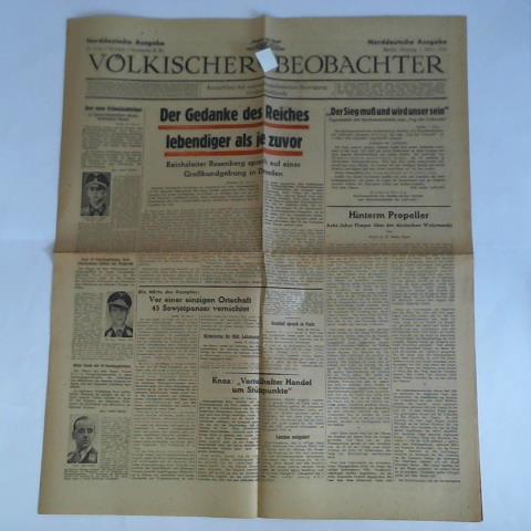 Vlkischer Beobachter - Norddeutsche Ausgabe - Kampfblatt der nationalsozialistischen Bewegung Grodeutschlands - 56. Jahrgang 1943, 60. Ausgabe, (1. Mrz)