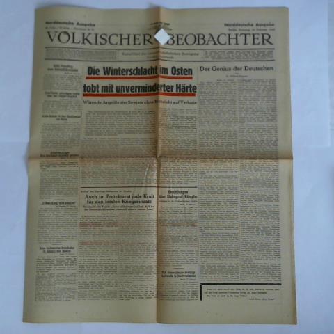 Vlkischer Beobachter - Norddeutsche Ausgabe - Kampfblatt der nationalsozialistischen Bewegung Grodeutschlands - 56. Jahrgang 1943, 59. Ausgabe, (28. Februar)