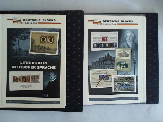 (Borek, Richard - Briefmarken-Edition) - Deutsche Blocks 1949 - 2001. 2 Kunstlederalben mit 152 Blcken auf vorgedruckten Seiten, dazu weitere informative Angaben, sowie Besitzurkunde