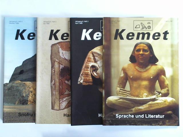 Kemet - Das Schwarze Land; gypten - Jahrgang 8/1999, Heft 1 bis 4. Zusammen 4 Hefte