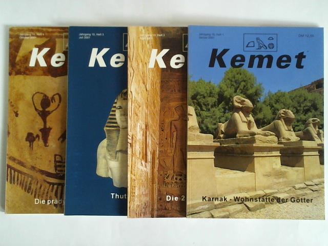 Kemet - Das Schwarze Land; gypten - Eine Zeitschrift fr gyptenfreunde - Jahrgang 10/2001, Heft 1 bis 4. Zusammen 4 Hefte