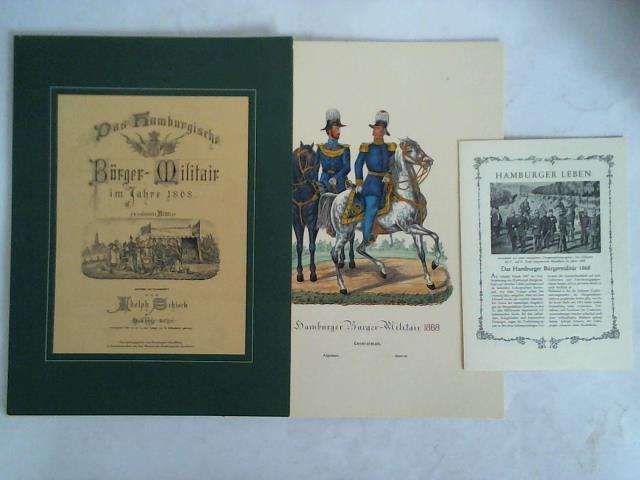 Schieck, Adolph - Das Hamburgische Brger-Militair im Jahre 1868. 14 colorirte Bltter