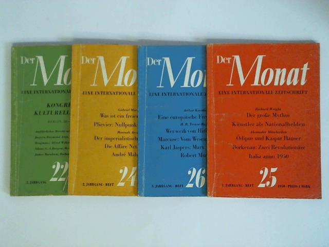 Monat, Der - Eine internationale Zeitschrift - 2. und 3. Jahrgang 1950. 4 Hefte