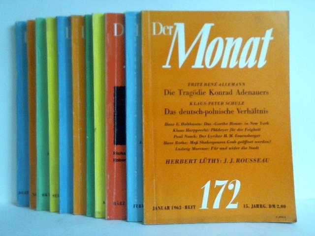 Monat, Der - 15. und 16. Jahrgang 1963. 11 Hefte (von 12 Heften)