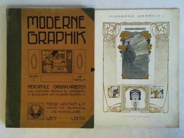 Moderne Graphik - Serie I, 48 Tafeln. Mercantile Originalarbeiten zum praktischen Gebrauch fr Lithographen, Buchdrucker und verwandte Gewerbe