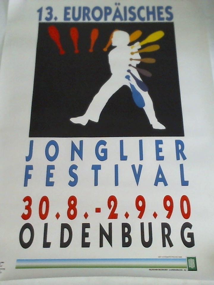 (Oldenburg) - 13. Europisches Jonglier-Festival, 30. 8. - 2. 9. 90, Oldenburg. Plakat