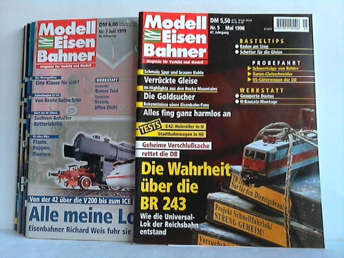 Modelleisenbahner - Magazin fr Vorbild und Modell - 47. Jahrgang; Nr. 5/1998 und 48. Jahrgang; Nr. 7 bis Nr. 12/1999. Insgesamt 7 Hefte