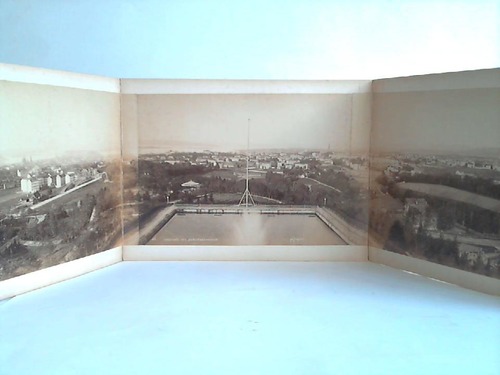 Oslo (frher Christiania) - Ausklappbare Panorama-Fotografie von St. Haushangen: Christiania Fra Sankt Haushangen