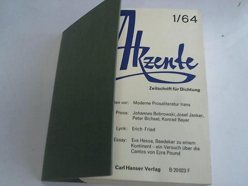 Hllerer, Walter/ Bender, Hans (Hrsg.) - Akzente. Zeitschrift fr Dichtung: Jahrgang 1964. Heft 1-6 komplett