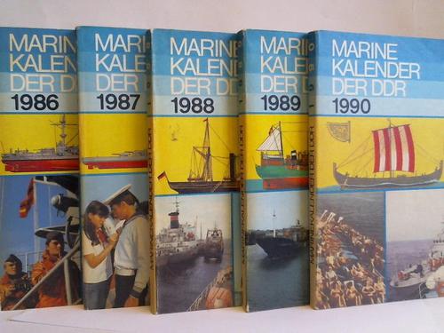 Marine Kalender der DDR - Jahrgang 1986 bis 1990. 5 Bnde