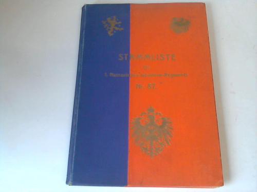 Hildenbrand (Hrsg.) - Stammliste des 1. Nassauischen Infanterie-Regiments Nr. 87