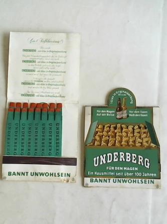 Underberg-Spirituosen, Rheinberg (Hrsg.) - Reklame-Zndholzschachtel