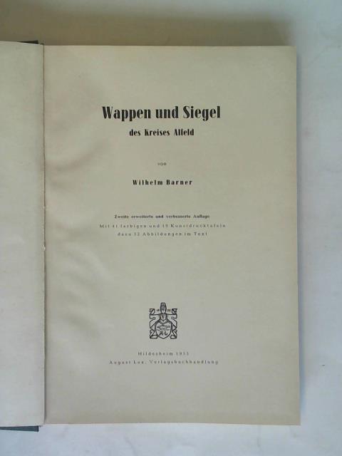 Barner, Wilhelm - Wappen und Siegel des Kreises Alfeld