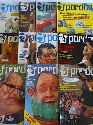 Pardon - 13. Jahrgang 1974, Heft 1 bis 11. Zusammen 11 Hefte (von 12 Heften)