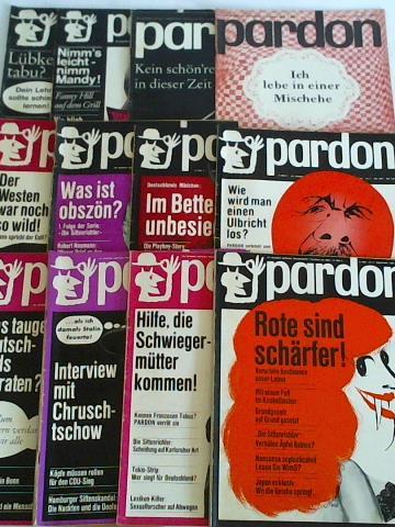 Pardon - Die deutsche satirische Monatsschrift - 3. Jahrgang 1964, Heft 1 bis 12. Zusammen 12 Hefte