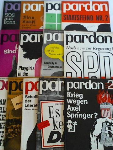 Pardon - Die deutsche satirische Monatsschrift - 2. Jahrgang 1963, Heft 1 bis 12. Zusammen 12 Hefte