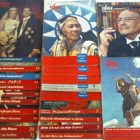 Burda, Franz (Hrsg.) - Das Ufer - Die deutsche Farb-Illustrierte. 23 Ausgaben aus 1950 und 1951