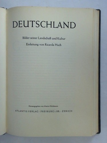 Hrlimann, Martin (Hrsg.) - Deutschland - Bilder seiner Landschaft und Kultur