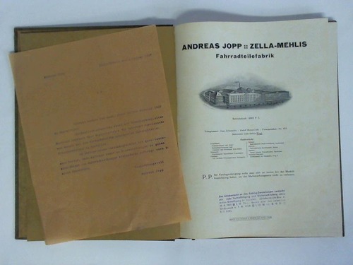Fahrradteilefabrik Andreas Jopp, Zella-Mehlis (Hrsg.) - Katalog 1927