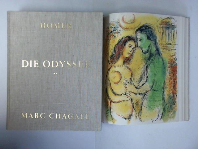 Schadewaldt, Wolfgang (Text) - Homer - Die Odyssee. Von Vava Chagall autorisierte deutsche Ausgabe in 2 Bnden mit 43 Farbreproduktionen und den 39 einfarbigen Wiedergaben der Original-Lithographien von Marc Chagall