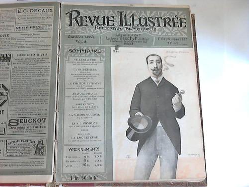 Baschet, Ren  (Hrsg.) - Revue Illustree. Tome  IV. Juni bis Dezember 1887. 6 Hefte in 1 Band