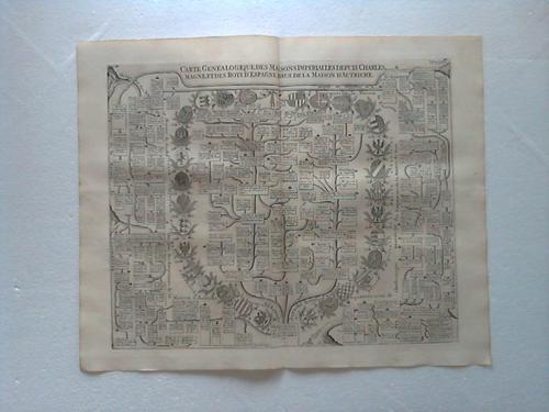 Europische Kaiser - Stammtafel - Carte Genealogiquedes Maisons Imperialles Depuis Charles Magne, Et Des Roys D'Espagne Issus De La Maison D'Autriche