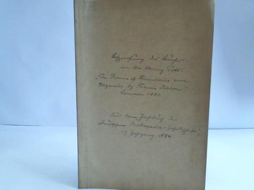 Bacon, Francis / Pott, Mrs. Henry - The Promus of Formularies and Elegancies