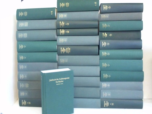 Enst Hauswedell & Co., Stuttgart (Hrsg.) - Jahrbuch der Auktionspreise fr Bcher, Handschriften und Autographen. Ergebnisse der Auktionen in Deutschland, den Niederlanden, sterreich und der Schweiz. Band 41 bis 67 sowie 6 Registerbnde zu 1990 bis 2014. Zusammen 33 Bnde