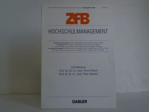 Albach, Horst / Mertens, Peter (Hrsg.) - Hochschulmanagement. Ergngungssheft 3/2003