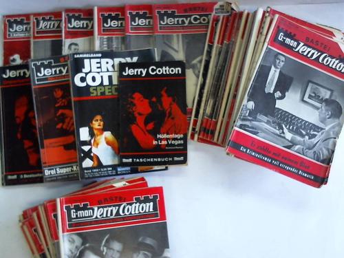 Jerry Cotton / G.-man Jerry Cotton - Der Kriminalroman, von dem die Welt spricht. Sammlung von 62 Heften, 3 Sammelbnde u. 1 Taschenbuch