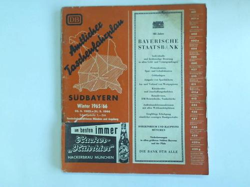Amtlicher Taschenfahrplan Sdbayern Winter 1965/66 - Gltig vom 26.9.1965 - 21.5.1966