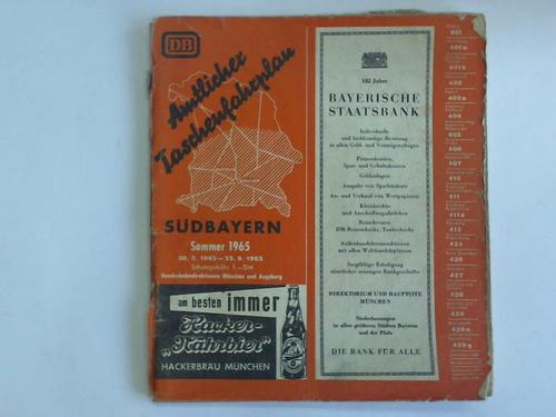 Amtlicher Taschenfahrplan Sdbayern Sommer 1965 - Gltig vom 30.5.1965 - 25.9.1965