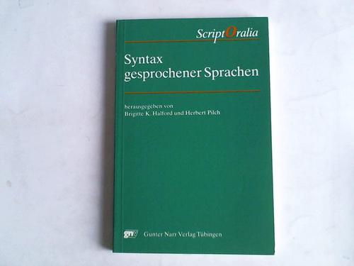 Halford, Brigitte K. (Hrsg.) - Syntax gesprochener Sprachen
