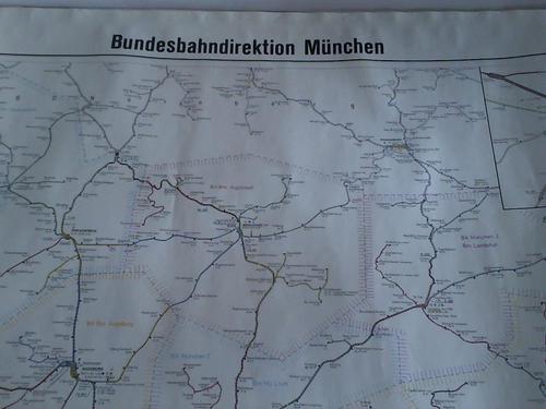 Bundesbahndirektion Mnchen (Hrsg.) - Bundesbahndirektionskarte Mnchen. BD-Karte. Ausgabe A farbig