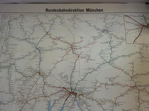 Bundesbahndirektion Mnchen (Hrsg.) - Bundesbahndirektionskarte Mnchen. BD-Karte. Ausgabe B farbig. November 1976